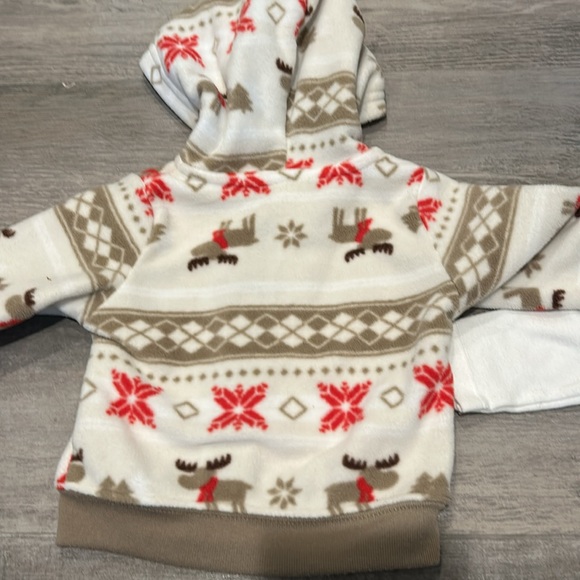 Carter’s Newborn Winter Moose Bodysuit & Fleece Zip-Up - Picture 4 of 5
